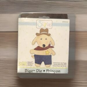 Sizzix Bigz Die #655444 Animal Dress Ups Puppy Dog Dena Designs Retired Sheriff